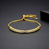 Women's Electroplated Copper Geometric Zircon Pull Bracelet Minimalist Fashion Jewelry