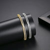 Women's Electroplated Copper Geometric Zircon Pull Bracelet Minimalist Fashion Jewelry