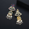 Women's Electroplated Copper Tassel Earrings With Zircon Inlay And Vintage Wind Chime Design Fashion Jewelry Wholesale