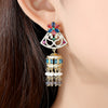 Women's Electroplated Copper Tassel Earrings With Zircon Inlay And Vintage Wind Chime Design Fashion Jewelry Wholesale