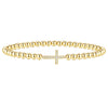 Women's Electroplated Copper Zircon Cross Bracelet With Infinity Symbol Geometric Casual Fashion Jewelry
