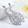 Women's Electroplated Copper Zircon Earrings Fashion Minimalist Bridal Wedding Jewelry Accessories