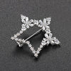 Women's Electroplated Copper Zircon Star Brooch Fivepointed Minimalist Fashion Jewelry Accessory