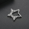 Women's Electroplated Copper Zircon Star Brooch Fivepointed Minimalist Fashion Jewelry Accessory