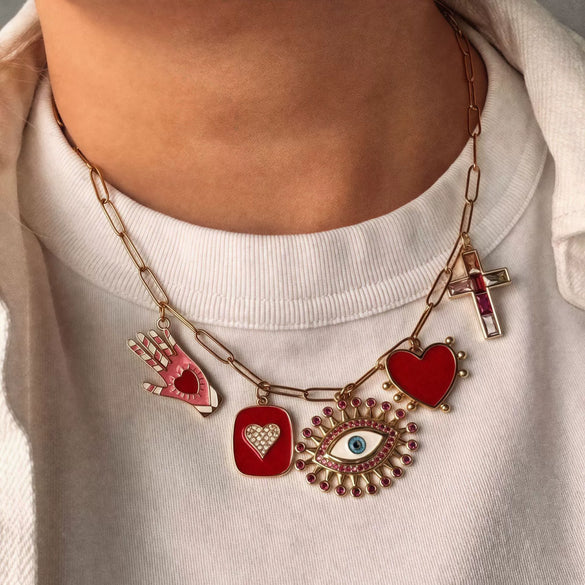 Women's Electroplated Heart Shape Stainless Steel And Titanium Steel Pendant