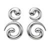 Women's Electroplated Iron Alloy Flower Drop Earrings With Stainless Steel Ear Needles Hollow Spiral Cshaped Geometric Design
