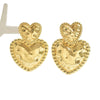 Women's Electroplated Iron Flower Earrings With Geometric Design And Oversized Statement Style Steel Ear Posts