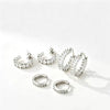 Women's Electroplated Metal Cshaped Geometric Earrings Set With Simple Highend Fashion Style