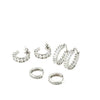 Women's Electroplated Metal Cshaped Geometric Earrings Set With Simple Highend Fashion Style