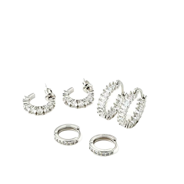 Women's Electroplated Metal Cshaped Geometric Earrings Set With Simple Highend Fashion Style