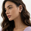Women's Electroplated Metal Ear Cuff Set With Irregular Round Geometric Design And Elegant Minimalist Style