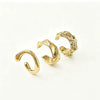 Women's Electroplated Metal Ear Cuff Set With Irregular Round Geometric Design And Elegant Minimalist Style