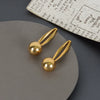 Women's Electroplated Metal Geometric Rhombus Stud Earrings With Copper Posts Elegant Fashion Jewelry Wholesale