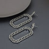 Women's Electroplated Metal Geometric Rhombus Stud Earrings With Copper Posts Elegant Fashion Jewelry Wholesale