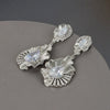 Women's Electroplated Metal Geometric Rhombus Stud Earrings With Copper Posts Elegant Fashion Jewelry Wholesale