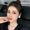 Women's Electroplated Resin Flower Earrings White Floral Retro Style Fashion Jewelry