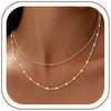 Women's Electroplated Stainless Steel Geometric Layered Choker Necklace With Simple Light Luxury Style