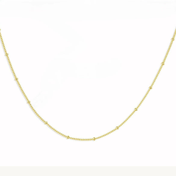 Women's Electroplated Stainless Steel Geometric Layered Choker Necklace With Simple Light Luxury Style