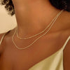 Women's Electroplated Stainless Steel Geometric Layered Choker Necklace With Simple Light Luxury Style