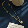 Women's Electroplated Stainless Steel Paperclip Chain Necklace With Geometric Clasp In Simple Sweet Cool Style