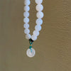 Women's Elegant Alloy Crystal And Freshwater Pearl Geometric Bangle Bracelet With Jade Style Accents