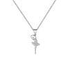Women's Elegant Copper Heart Geometric Pendant Necklace With Micropaved Detail And Ochain Design