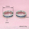 Women's Elegant Copper Imitation Sapphire Zircon Geometric Earrings