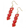 Women's Elegant Electroplated Alloy Heart Pendant Earrings With Stainless Steel Pins And Niche Fashion Style