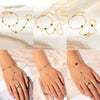 Women's Elegant Emerald Heart Zircon Titanium Steel Ring Bracelet With Animal Zodiac Pattern And Electroplating