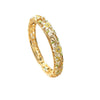 Women's Elegant Enamel Openwork Floral Bracelet With Painted Details And Sparkling Diamond Accents Plated Jewelry Accessory