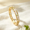 Women's Elegant Enamel Openwork Floral Bracelet With Painted Details And Sparkling Diamond Accents Plated Jewelry Accessory
