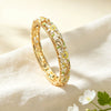Women's Elegant Enamel Openwork Floral Bracelet With Painted Details And Sparkling Diamond Accents Plated Jewelry Accessory