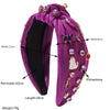 Women's Elegant Fabric Headband With Diamond Set For Music Festival
