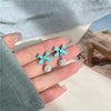 Women's Elegant Fashionable Ear Studs With Pearl Mango Shape Alloy Material Electroplating Treatment And Bow Pattern