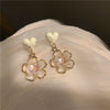 Women's Elegant Fashionable Ear Studs With Pearl Mango Shape Alloy Material Electroplating Treatment And Bow Pattern