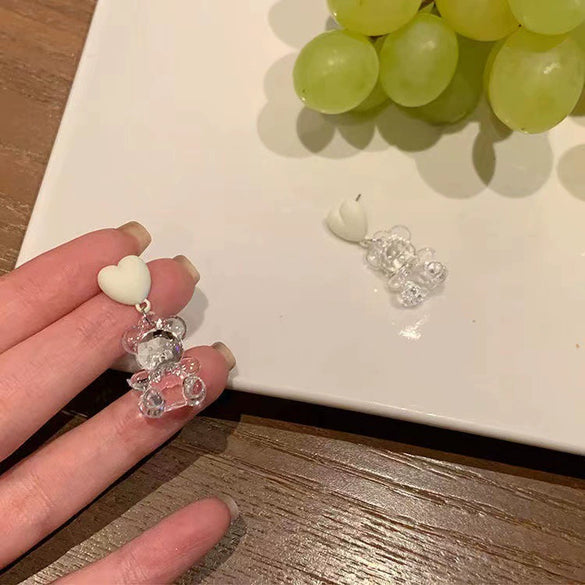 Women's Elegant Fashionable Ear Studs With Pearl Mango Shape Alloy Material Electroplating Treatment And Bow Pattern