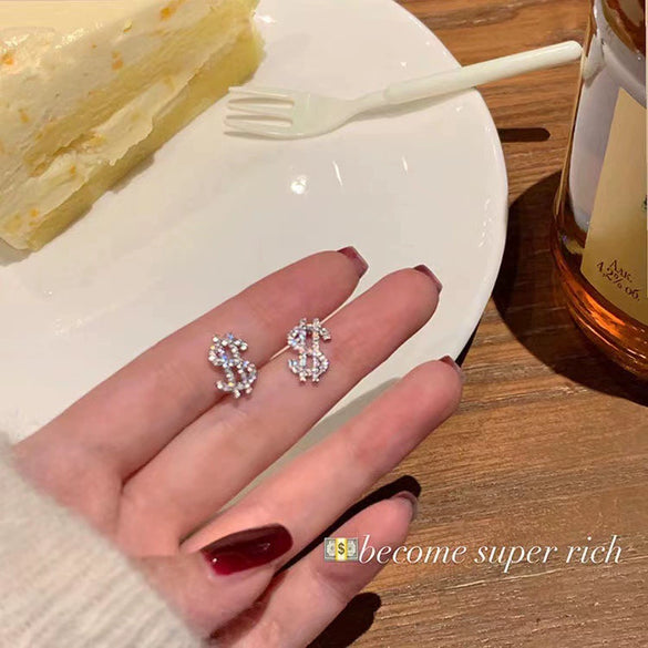 Women's Elegant Fashionable Ear Studs With Pearl Mango Shape Alloy Material Electroplating Treatment And Bow Pattern