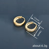 Women's Elegant Geometric Copper Ear Buckle Earrings With Electroplating