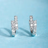 Women's Elegant Geometric Copper Earrings Microinlaid Zirconia