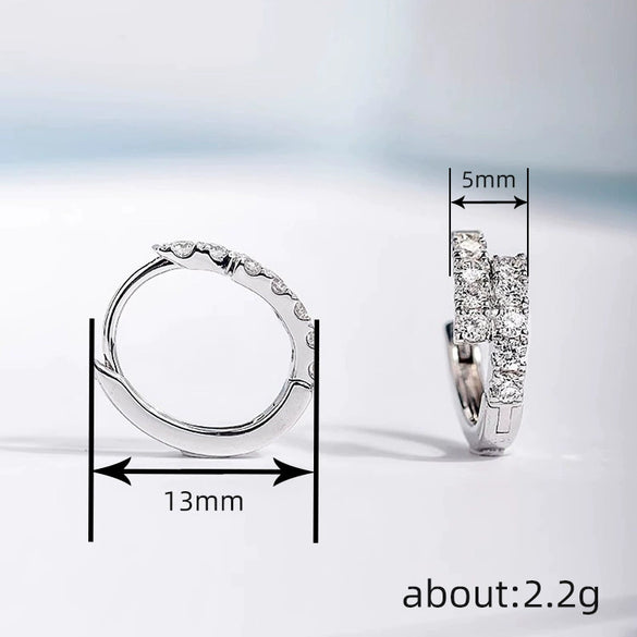 Women's Elegant Geometric Copper Earrings Microinlaid Zirconia