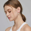 Women's Elegant Geometric Copper Inlaid Zircon Imitation Pearl Earrings