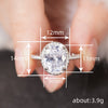 Women's Elegant Geometric Copper Oval Zircon Ring