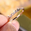 Women's Elegant Geometric Copper Ring With Microinlaid Zirconia