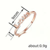 Women's Elegant Geometric Copper Ring With Microinlaid Zirconia