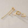 Women's Elegant Geometric Zircon Stainless Steel Water Drop Tassel Earrings With Electroplated Finish