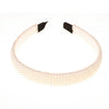 Women's Elegant Handmade Braided Pearl Bow Headband With Diamond Accent Hair Accessory