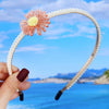 Women's Elegant Handmade Braided Pearl Bow Headband With Diamond Accent Hair Accessory