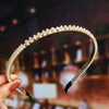 Women's Elegant Handmade Braided Pearl Bow Headband With Diamond Accent Hair Accessory