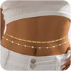 Women's Elegant Layered Copper Bikini Belly Chain Geometric Waist Jewelry With Electroplated Bohemian Style