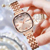 Women's Elegant Light Luxury Alloy Waterproof Luminous Round Dial Watch